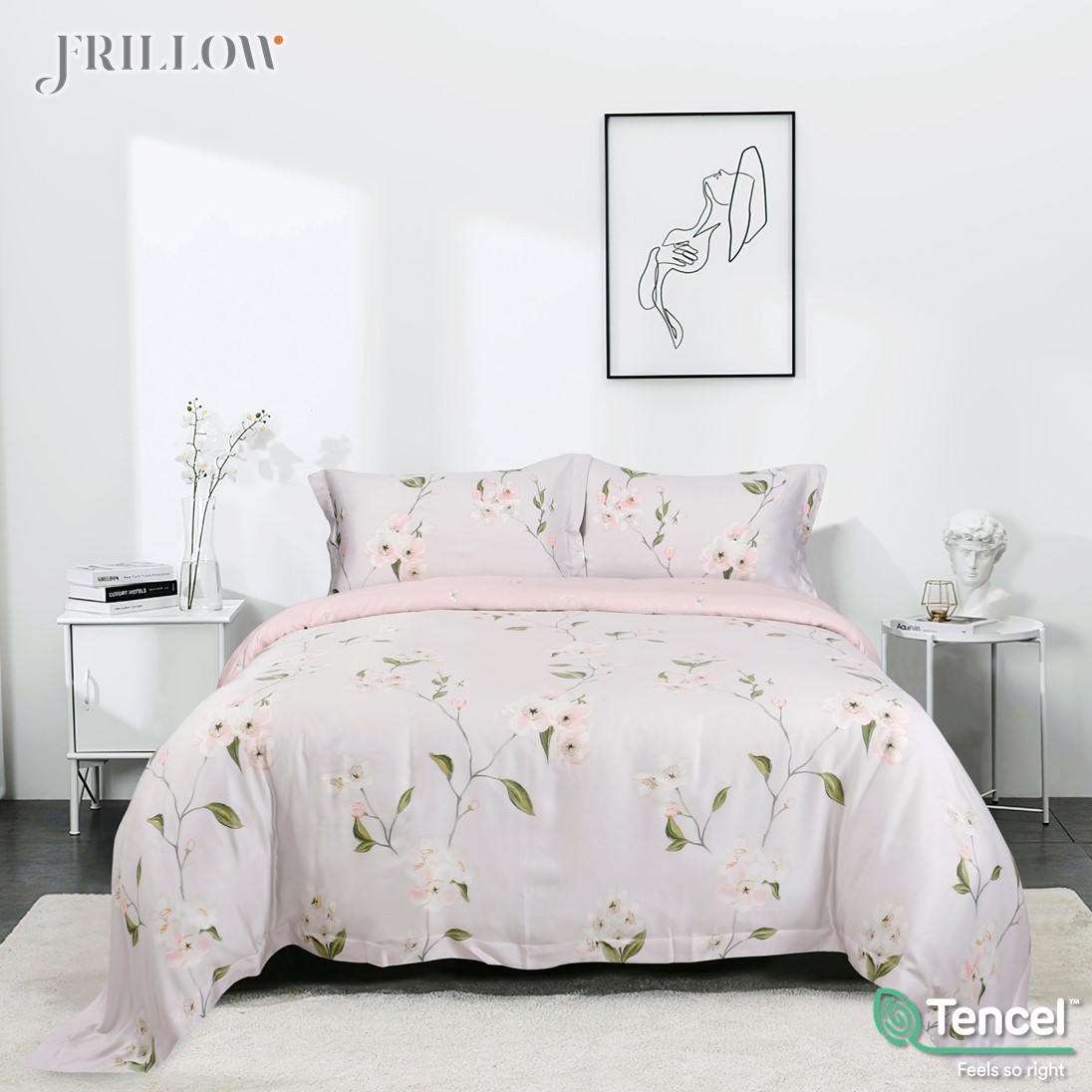 FRILLOW ปลอกผ้านวม TENCEL™ 1180TC 70X90 นิ้ว สี LADY BLOOM_6